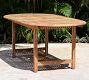 Nassau Teak Oval Outdoor Table with Monza Stackable Dining Armchair Set