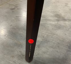 Open Box: Layton Leather Swivel Stool, Bar Stool, 31.5" - Gravel Graphite, Mahogany Legs