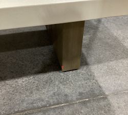 Open Box: Pomona Concrete &amp; Acacia Rectangular Outdoor Coffee Table (50") - Gray