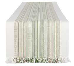 Open Box: Striped Cotton Fringe Table Runner, Small, 14" x 72" - Thyme