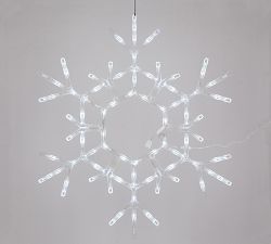Cool White LED Folding Snowflake With Twinkle Lights