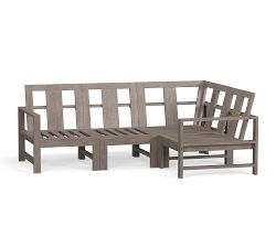 Indio Eucalyptus 4-Piece Outdoor Sectional (78")