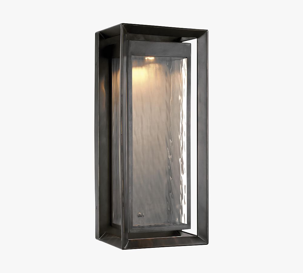 Leander Outdoor Metal LED Sconce (10"-23") by Pottery Barn