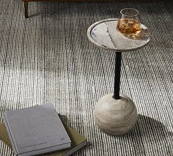 Brunswick Round Marble Accent Table (10")