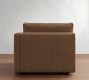Build Your Own Carmel Slim Arm Leather Sectional