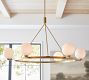 Harlow Milk Glass Round Chandelier (44")