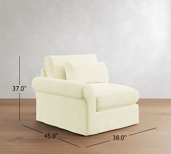 Build Your Own PB Comfort Modern Roll Arm Deep Seat Slipcovered Sectional