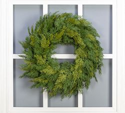Faux Soft Cedar Wreath - 24