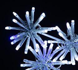 Lit Twinkling Cluster Stars with Blue Flash