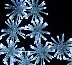 Lit Twinkling Cluster Stars with Blue Flash