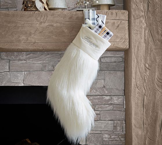 Mongolian Faux Fur Stocking