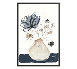 Open Box: Mixed Bouquet Wood Gallery , No Mat, 24" x 36" Opening, 24" x 36" Overall - Black