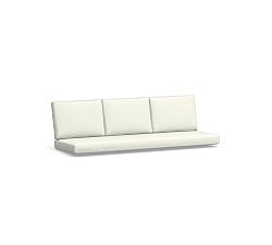 Indio Outdoor Cushion Sofa, High Performance Canvas; White