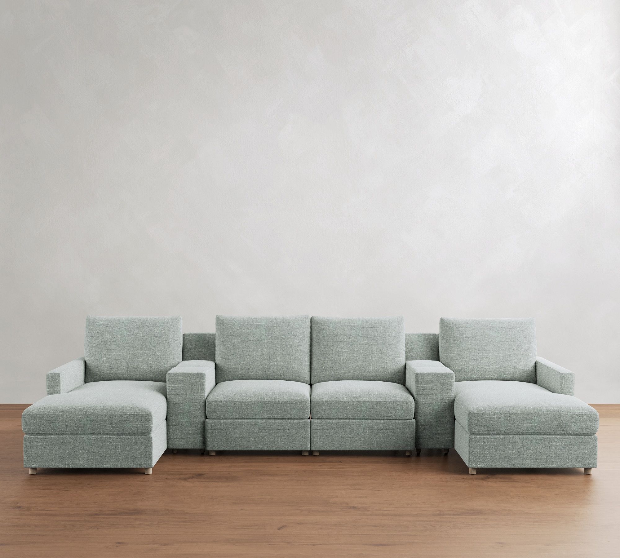 Westwood Slim Arm Power Reclining Double Chaise Sectional (136"-160")