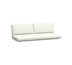 Indio Modern Outdoor Sofa Cushion, High Performance Canvas; White