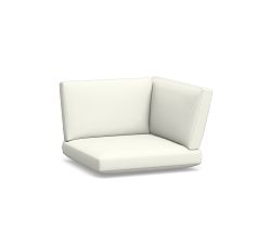 Indio Sectional Outdoor Cushion Platform Corner, High Performance Canvas; White