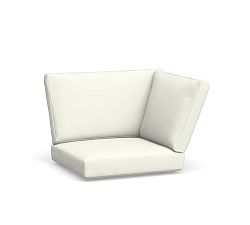 Malibu Outdoor Sectional, Corner Cushion, High Performance Canvas; White
