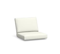 Malibu Cushion Grand Outdoor Lounge Chair, High Performance Canvas; White