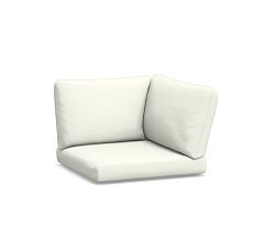 Tulum Corner Outdoor Cushion Cover, High Performance Canvas; White