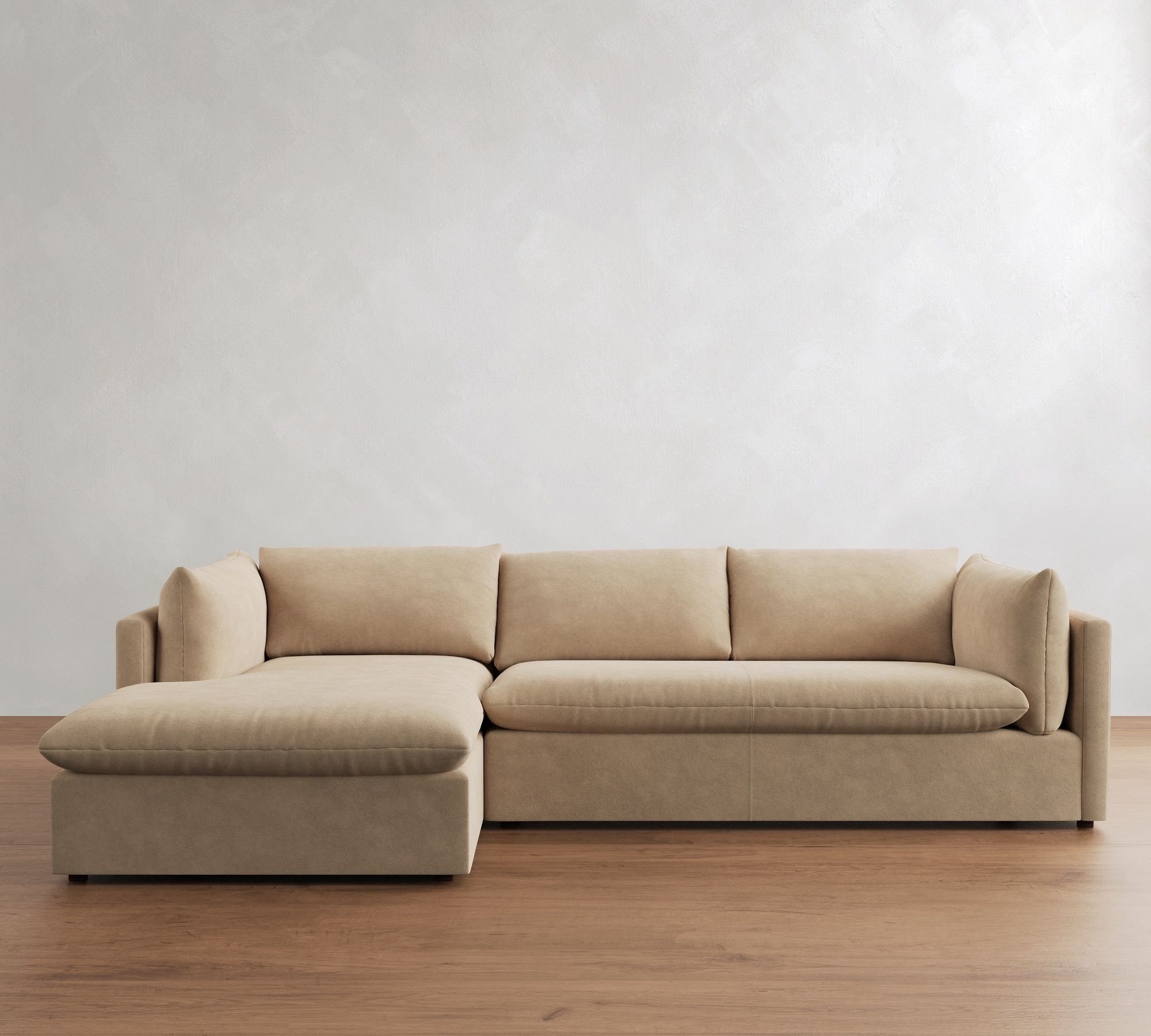 Palmetto Leather Chaise Sectional (121") - thumbnail 8