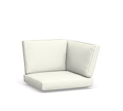 Indio Outdoor Sectional Cushion Corner, High Performance Canvas; White