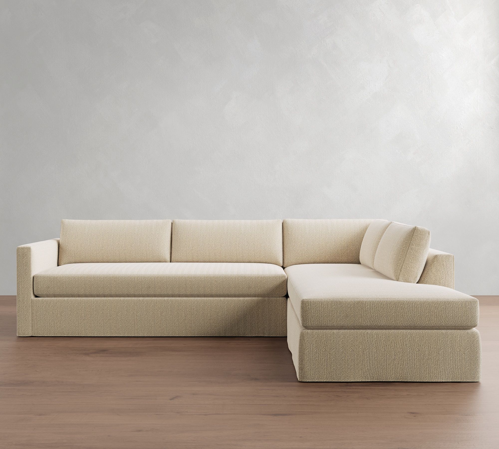 Carmel Slim Arm Slipcovered Return Bumper Sectional (110"&ndash;122") - thumbnail 7