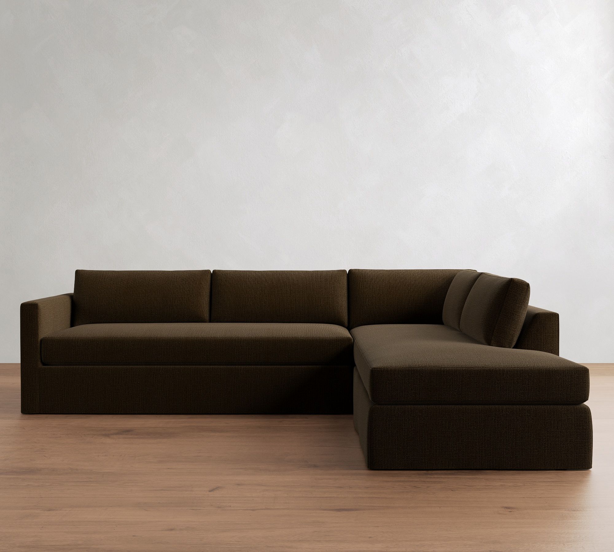 Carmel Slim Arm Slipcovered Return Bumper Sectional (110"&ndash;122") - thumbnail 2