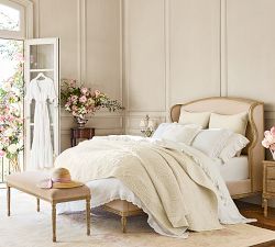 LoveShackFancy Rosette Velvet Quilted Sham