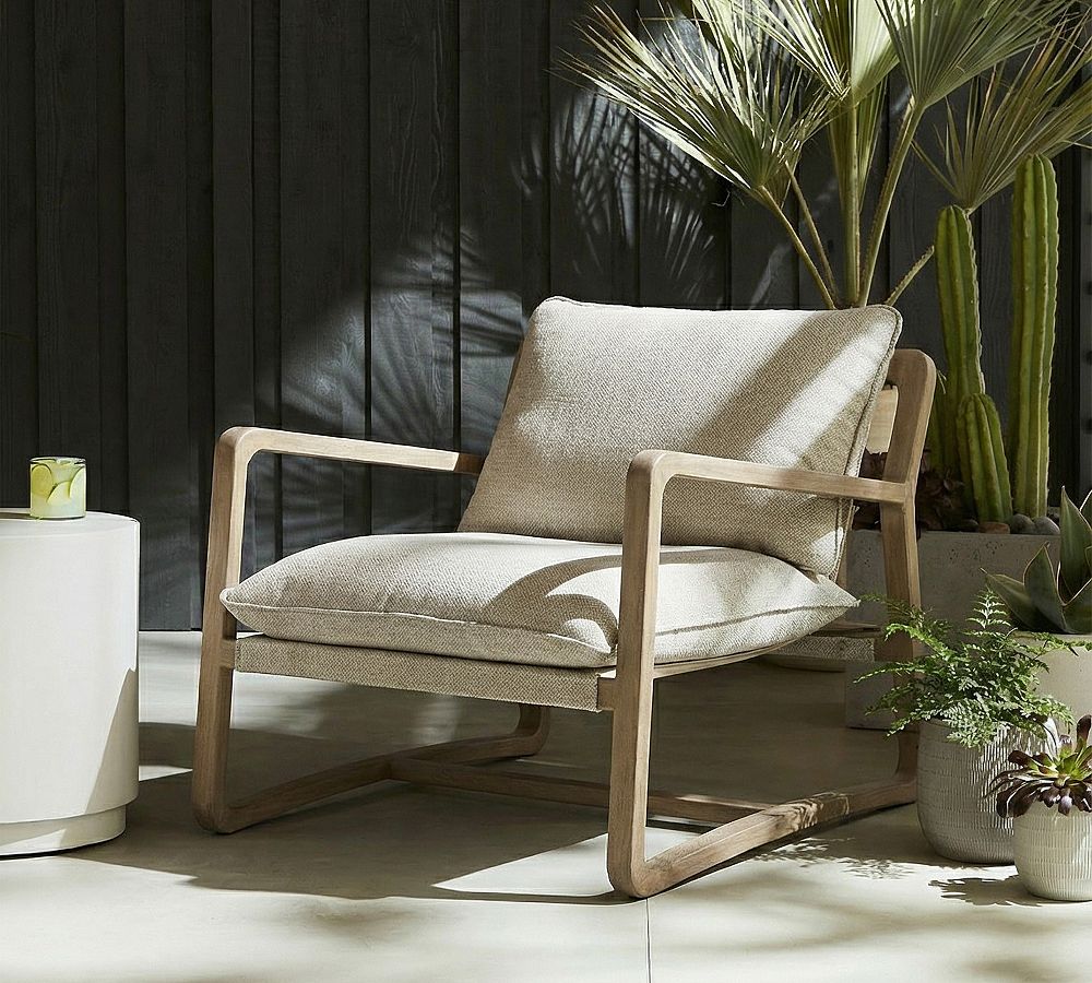 Laika Teak Outdoor Outdoor Lounge Chair by Pottery Barn