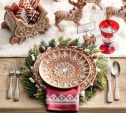 Gingerbread Stoneware Salad Plates - Set of 4