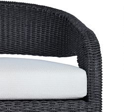 Encinitas Wicker Outdoor Curved Dining Armchair
