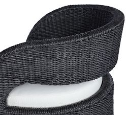 Encinitas Wicker Outdoor Curved Swivel Lounge Chair (27")