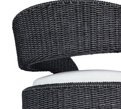 Encinitas Wicker Outdoor Curved Swivel Lounge Chair (27")