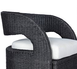 Encinitas Wicker Outdoor Curved Swivel Lounge Chair (27")