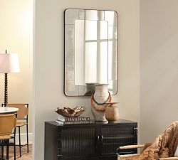 Handfinished Elemental Antique Mercury Glass Mirror