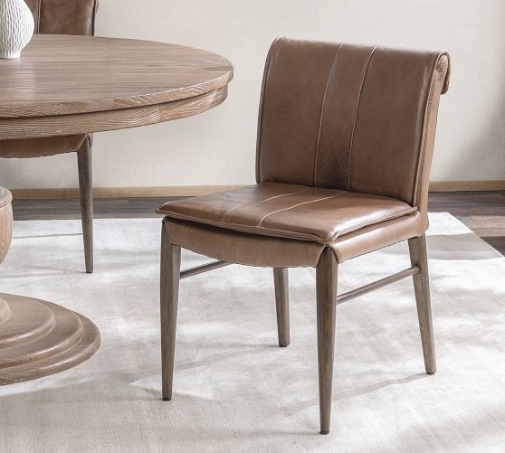 Quince Leather Dining Chair - Set of 2 by Pottery Barn