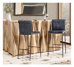 Steiner Leather Bar Stool