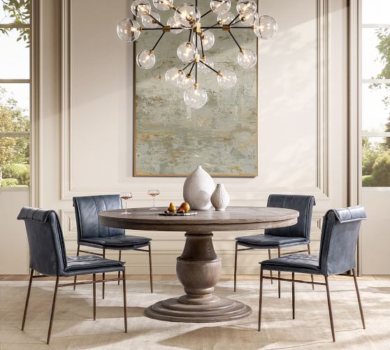 Steiner Leather Dining Chair - Set of 2 by Pottery Barn