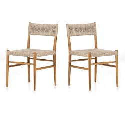 Zara Woven Outdoor Dining Chairs - Set of 2