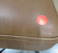 Open Box: Maison Leather Low Back Swivel Counter Stool (24") - Vintage Caramel, Bronze