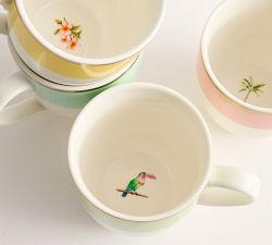 Cynthia Rowley Icon Stoneware Mugs - Mixed Set of 4