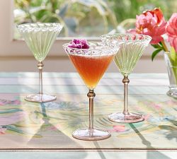 Cynthia Rowley Ombre Martini Glasses - Set of 4