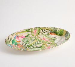 Cynthia Rowley Tropical Toucan Stoneware Serving Platter