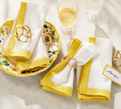 Monique Lhuillier Miramar Stripe Napkins - Set of 4