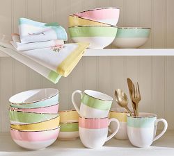 Cynthia Rowley Icon Stoneware Cereal Bowls - Mixed Set of 4