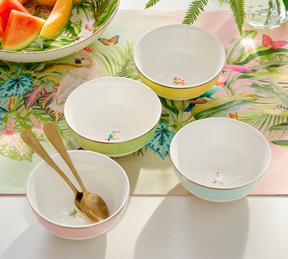 Cynthia Rowley Icon Stoneware Cereal Bowls - Mixed Set of 4 by Pottery Barn