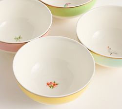 Cynthia Rowley Icon Stoneware Cereal Bowls - Mixed Set of 4