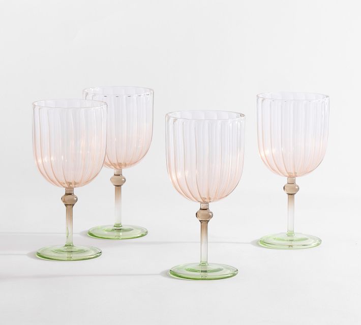 Cynthia Rowley Ombre Wine Glasses - Set of 4 | Pottery Barn