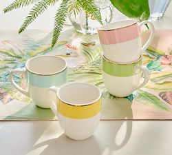 Cynthia Rowley Icon Stoneware Mugs - Mixed Set of 4