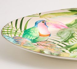 Cynthia Rowley Tropical Toucan Stoneware Serving Platter